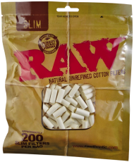 Raw Slim Cotton Filters - Pkt 200 approx