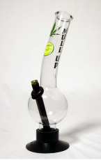 Med glass bong w/leaf 