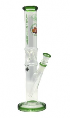 Med all glass tube w/ coloured trim & ice catcher