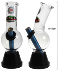 Mini glass bowl bong w/rubber base