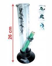 Sm glass tube bong w/zodiac print